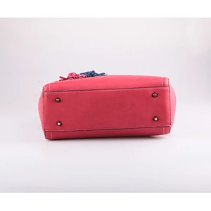 4119-Wholesale 2018 urban burgundy fancy design fuchsia color ladies satchel handbag