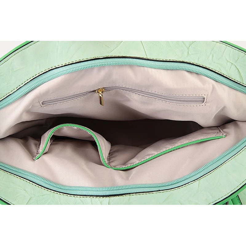 5145 Green Lotus leaf PU lady designer bags fashion