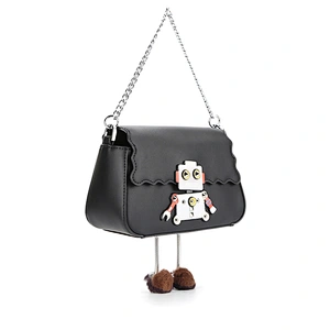 8523 Unique designer cross body bags cute style shoulder hand bag with robot pattern hardware for fashion girls