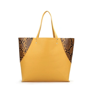 #10362 Paparazzi 2019 designer new arrival hot sale fashion lady snake skin pu leather tote bag luxury waterproof women handbag