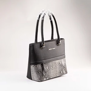 6254 2017 new arrival fashion lady tote bag elegant design high quality python PU handbag