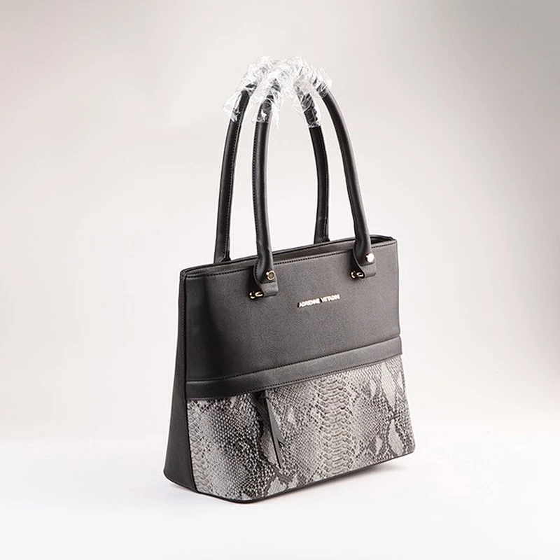 6254 2017 new arrival fashion lady tote bag elegant design high quality python PU handbag