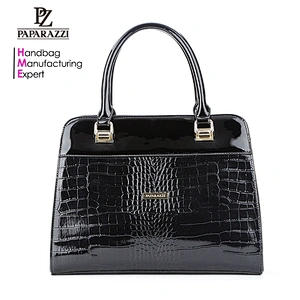 6242-Guangzhou wholesale factory ladies handbag shinny shoulder bag in PU material