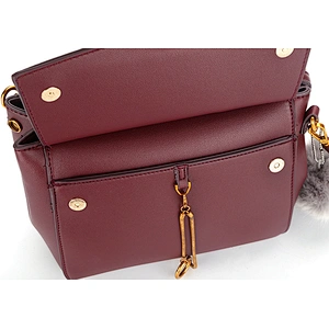 8663 Paparazzi Handbag Manufacturer Since 1992 2018 New Arrival Pom Pom Women PU Leather Shoulder Bag
