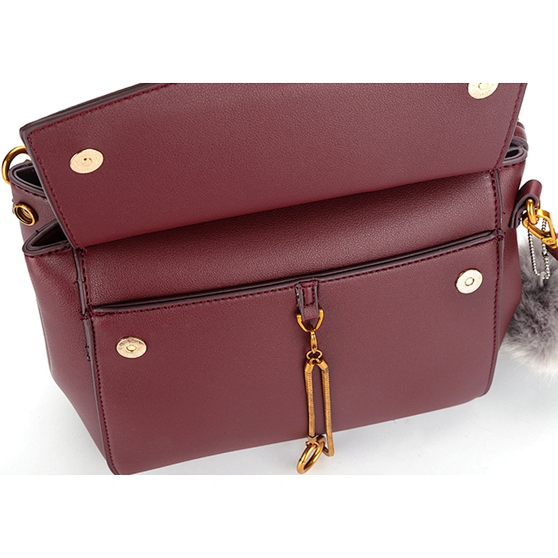 8663 Paparazzi Handbag Manufacturer Since 1992 2018 New Arrival Pom Pom Women PU Leather Shoulder Bag