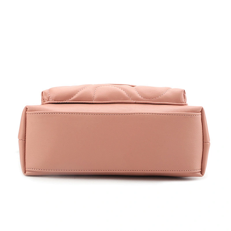#10675 2020SS Myanmar made free tariff wholesale quilted waterproof cross body bag pink pu ladies handbag woman