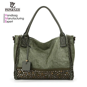 7909-Latest style high quality kraft material fashion ladies shoulder bag newest handbags for ladies