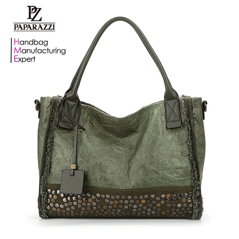 7909-Latest style high quality kraft material fashion ladies shoulder bag newest handbags for ladies
