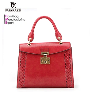 8924- Wholesales woven decorative lizard PU leather purses handbags women