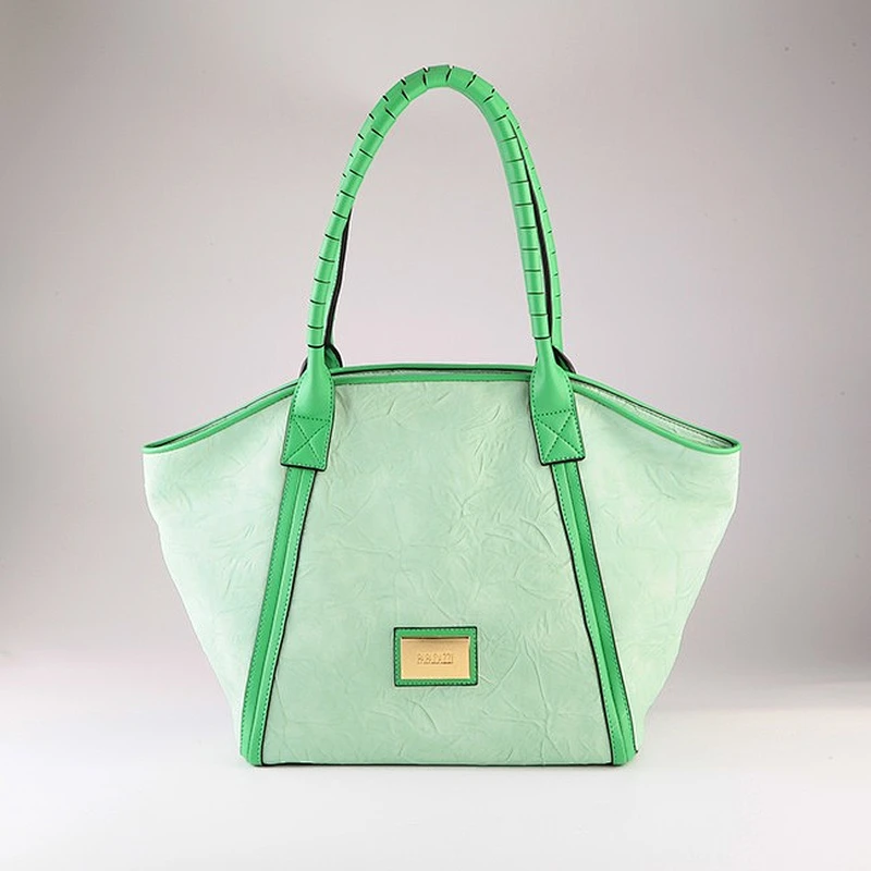 5145 Green Lotus leaf PU lady designer bags fashion