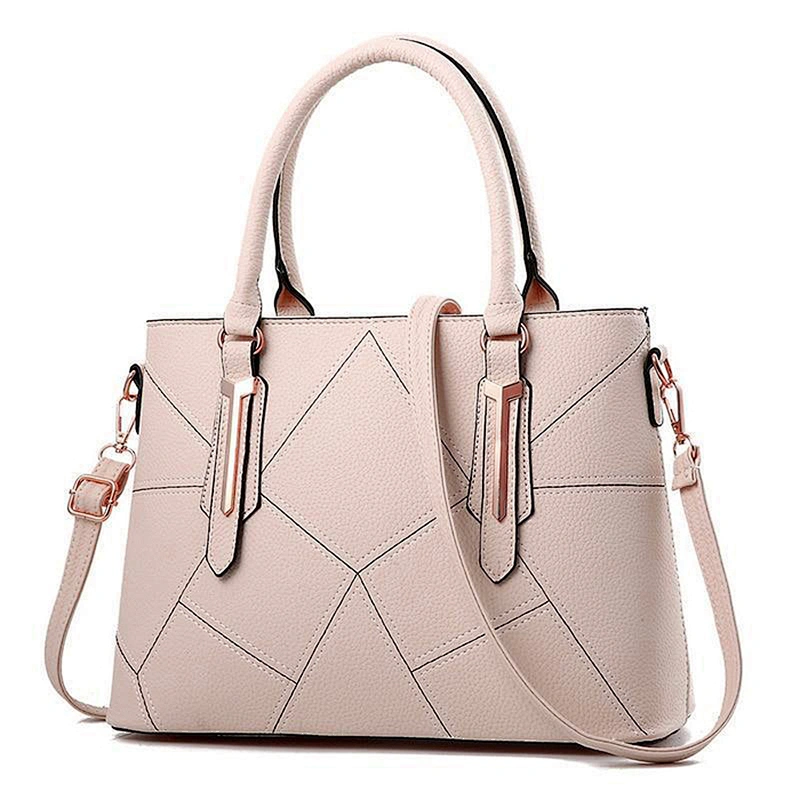 ZB153# Myanmar own 800 workers big factory TAX FREE fashion patchwork design lady bag handbag faux woman pu leather tote bag