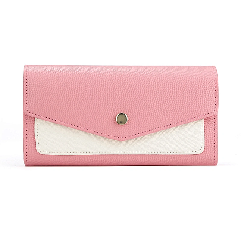 #7067 Made in Myanmar Tax Free carteras latest fashion design custom smart lady purse PU leather women wallet with money clip
