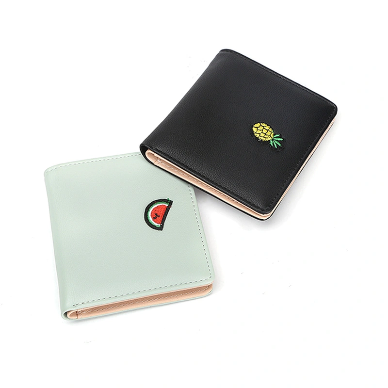 7109-BSCI audit factory green color cheap price promotion small wallets