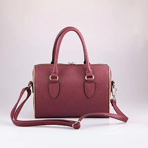 4473-Paparazzi leather newly design fashion ladies zipper decorated bowling handbags