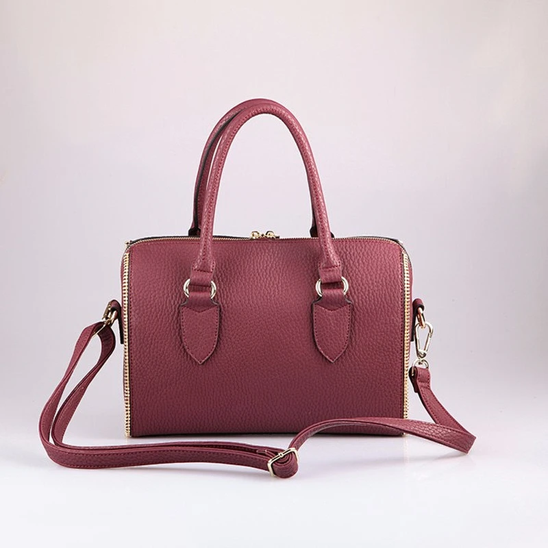 4473-Paparazzi leather newly design fashion ladies zipper decorated bowling handbags