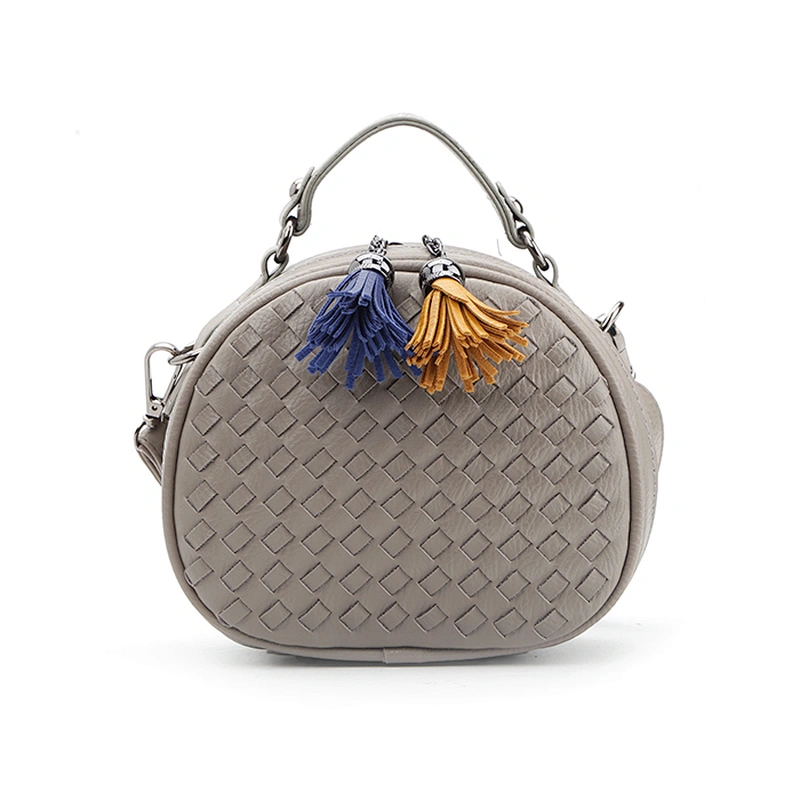 8534 Paparazzi 2018 mini double tassel zip pullers PU leather braided women crossbody bags