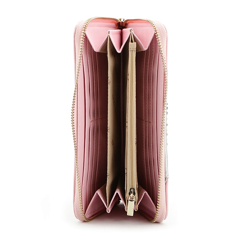 10080 TAX FREE Myanmar manufacturer fashion design pink wallet brand clutch purse carteras 2019