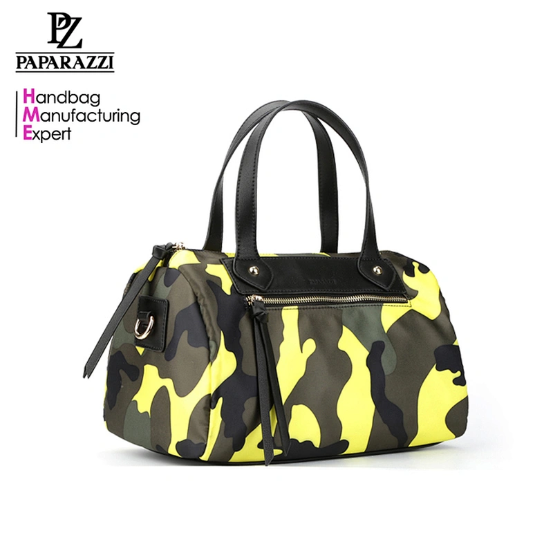 6567- Factory wholesale colorful lady camouflage handbag nylon bag