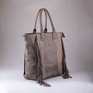 4021 Paparazzi top quality croco genuine leather handbag wholesale genuine leather women tote bag