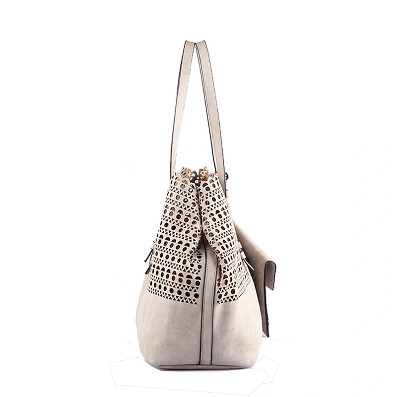 3722-1 Newest Fashion Lady Tote Bag for 2017 Summer High Quality Leopard Laser Perforated Pouch Tote Bag