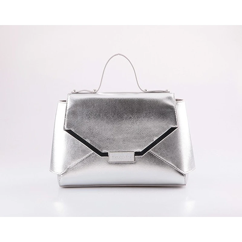 5292-New style best selling design fancy silver metallic saffiano PU women shoulder bags