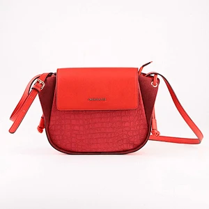 5098- Hot sale ladies crocodile skin waterproof cross body saddle bag