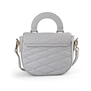 6976-PAPARAZZI New design 2017 grained PU quilted flap shoulder bags with semi-circle handle