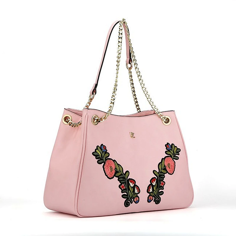 6548 China Faux Leather Couture high fashion designer handbag & purse with embroider designs fabrica de carteras