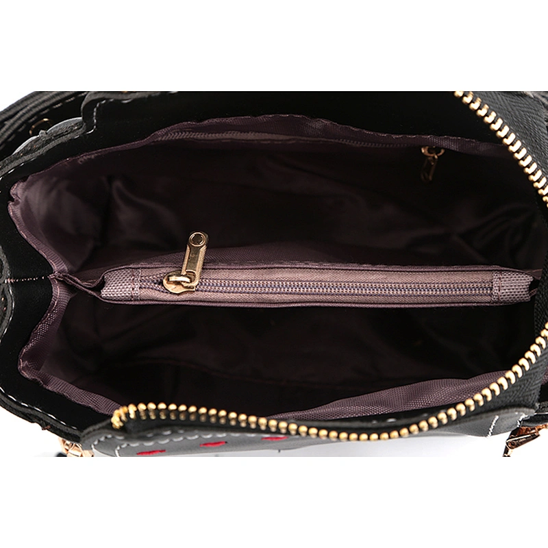 8556 new arrival geese embroidery metal zippers decoration ladies tote handbags sale for Europe