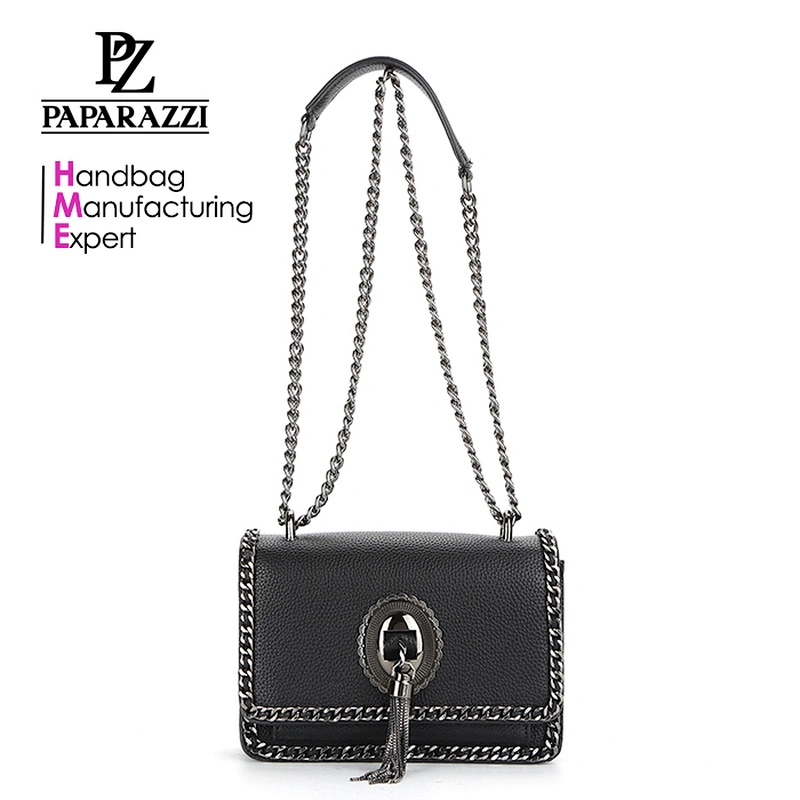 8478-new coming 2018 trendy elegant stylish PU leather long chain purse for women