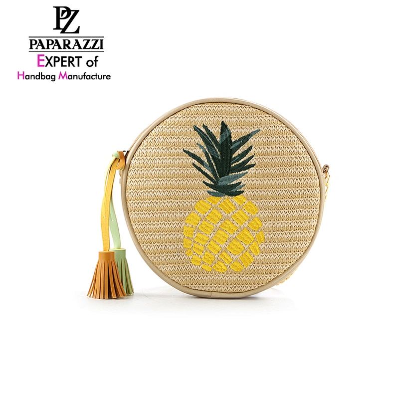 8991 Fashion design Linen lady crossbody woven Bag brands