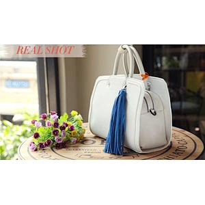 4019 Beige urban style tassel beauty bags wholesale china