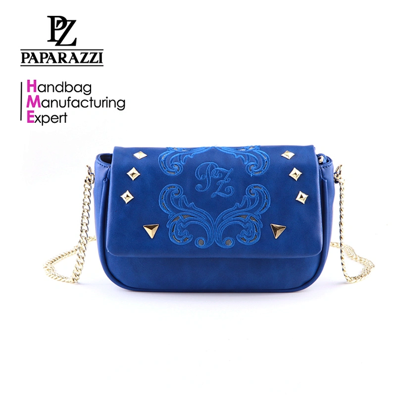 5143 China Suppliers Fashion Style embroidery metal chain Crossbody Bags for Young Girls