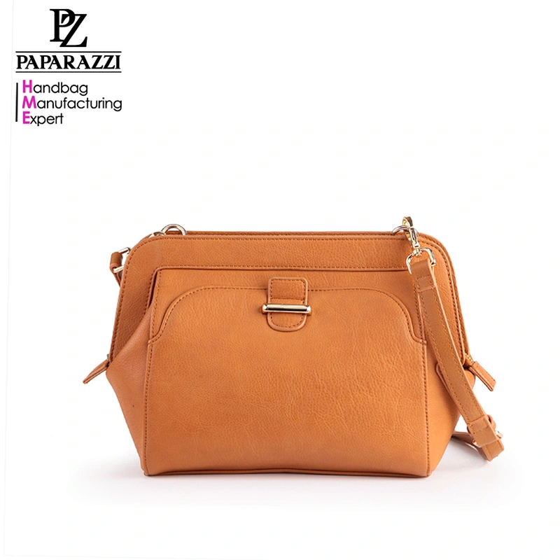 AW15-BY-12 International branded PAPARAZZI designs wholesale price camel color ladies crossbody bag