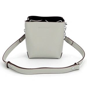 8549- Plain PU two sets grey colors bucket bags 2018