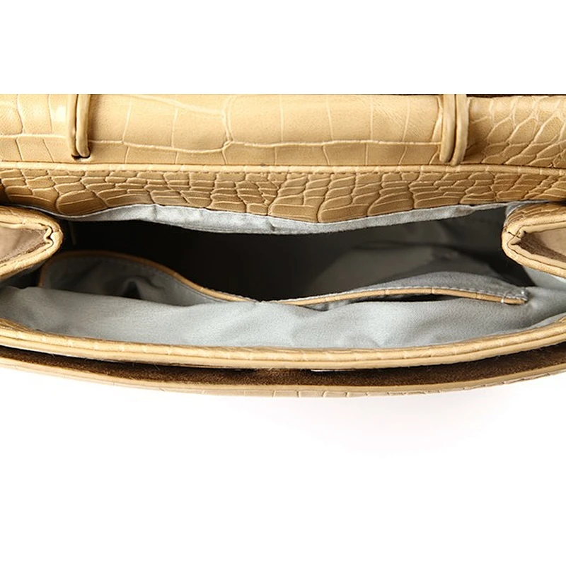 5865 - Bolso de mano wholesale PU crocodile skin leather collocation lady messenger factory price hand bags