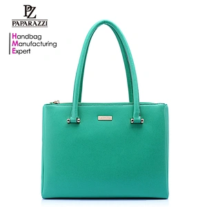 CC2043A-Classic design hot sale green color ladies tote bags manufacturer handbags