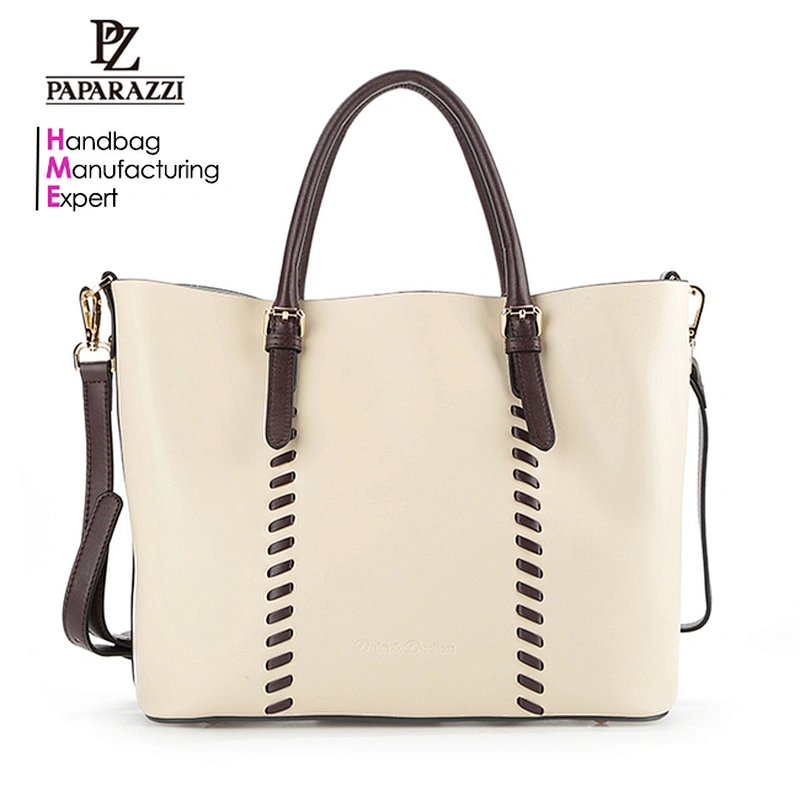 8607 Paparazzi 2018 new arrival wholesale top sale lady shoulder bag women genuine leather tote bag