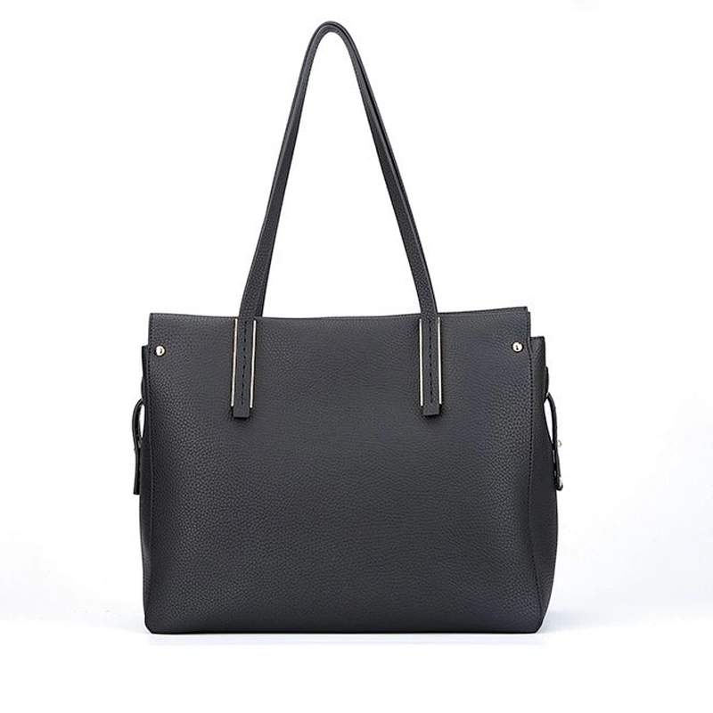 5828 2018 Guangzhou factory high quality leather tote bag custom print on inside of bag