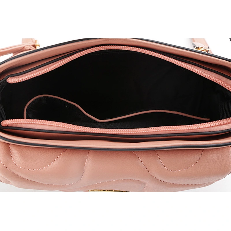 #10675 2020SS Myanmar made free tariff wholesale quilted waterproof cross body bag pink pu ladies handbag woman