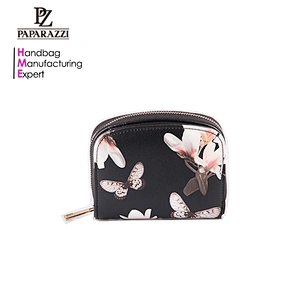 4530-2016 Newest wholesale PU leather women wallets with printing Guangzhou China manufacturer
