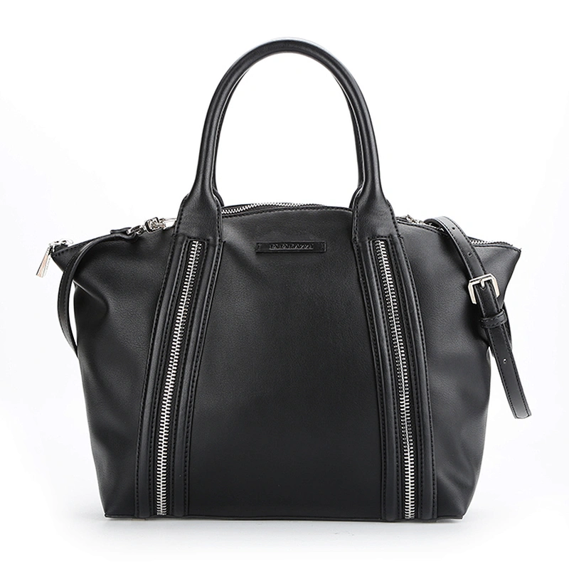 4124 Hot sale style super quality black PU leather OEM women handbag