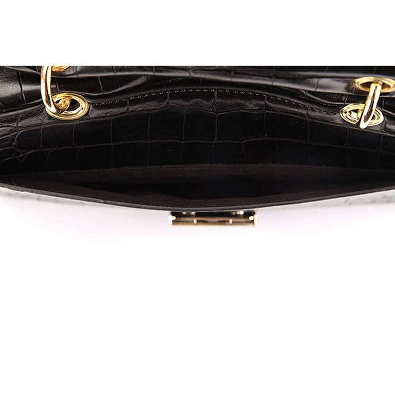 #6524 High Quality Crocodile Pattern PU leather new model short handle handbag new model satchel bag