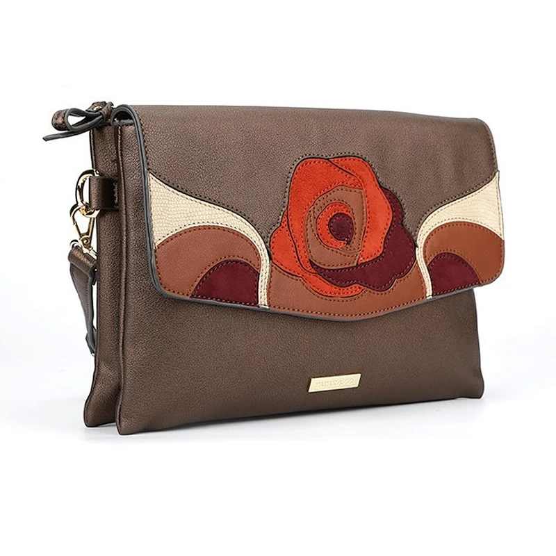 6978- Popular style crossbody handbag unique design embroidered shoulder bag for women