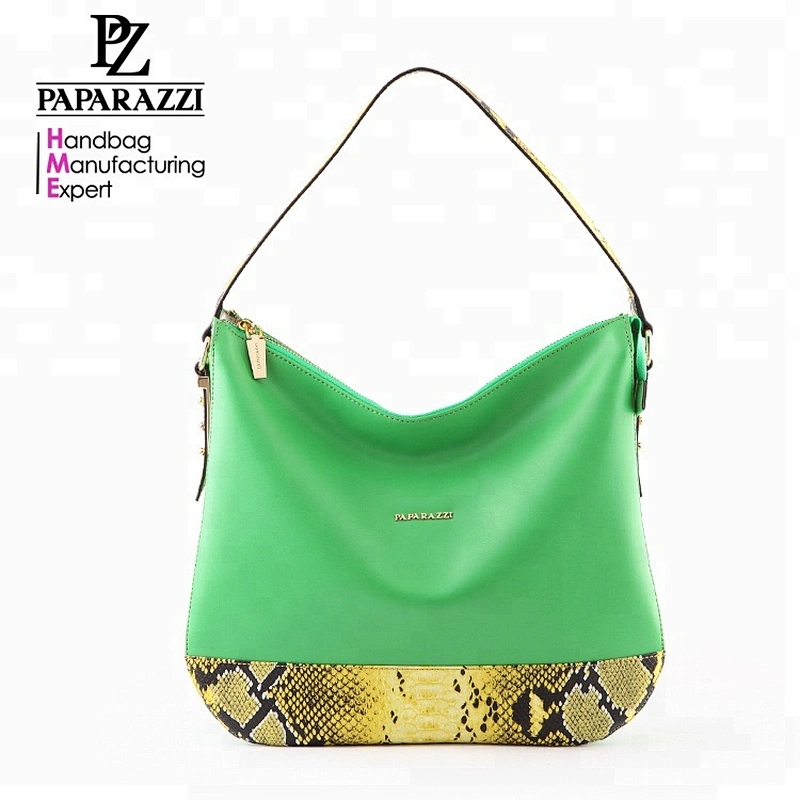 5129-2016 New arrival wholesale lady exotic python snake pu leather best price factory fashion handbag hobo bag