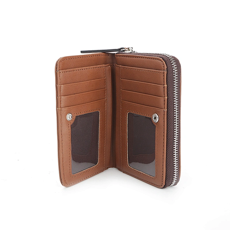 #9285 2019 Tax free factory hot sale fashion minimalist smart design custom linen ladies purse latest PU leather wallet women