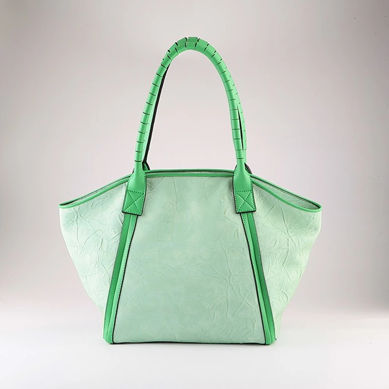 5145 Green Lotus leaf PU lady designer bags fashion