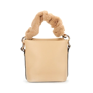 8475 New model fancy small PU material faux fur handbag hot crossbody sling bag