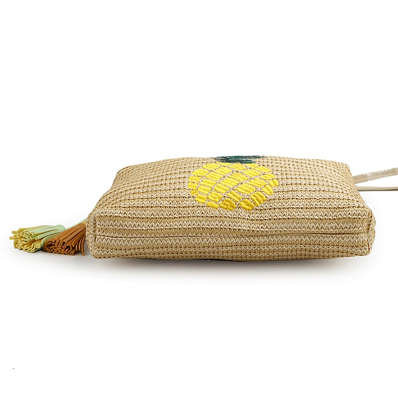 8992# 2020 Spring and summer Tax free factorywholesale latest fashion design custom embroidered Linen crossbody sling bag women