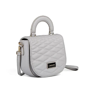 6976-PAPARAZZI New design 2017 grained PU quilted flap shoulder bags with semi-circle handle